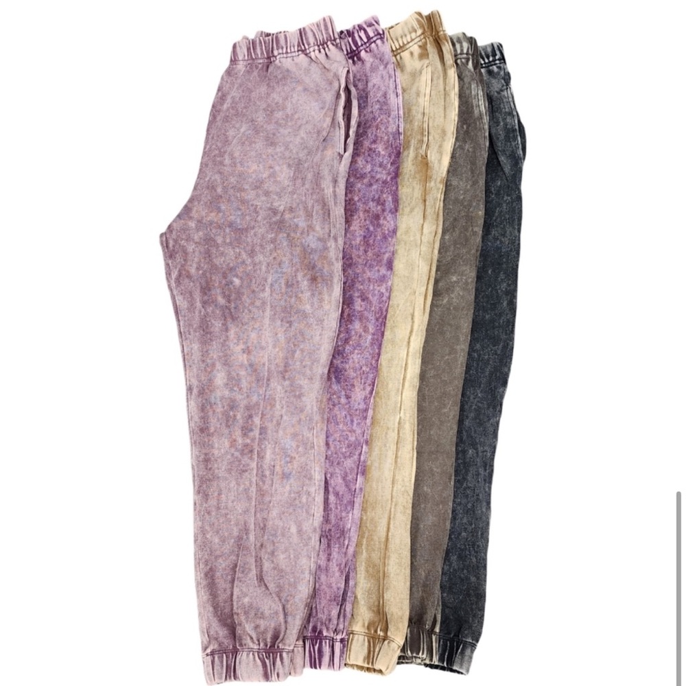 NWOT Zenana Mineral Wash Plus Size Joggers 1X - Picture 4 of 4